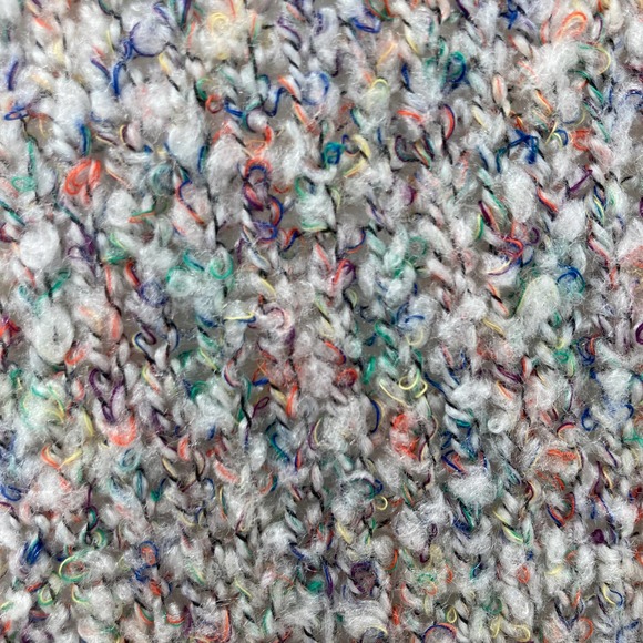 Dressbarn 1X Fuzzy Multicolor Fiber Collared Button-Up Cardigan - Picture 5 of 11